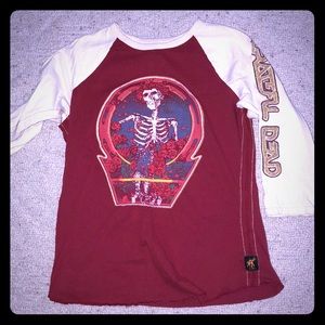 Great-full dead graphic tee with half cut sleeves